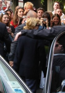 Madonna arriving at Wyndham's Theatre on Saturday 29 June 2002