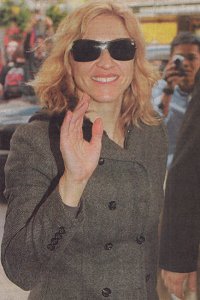 Madonna arriving at Wyndhams Theatre before yesterdays performance