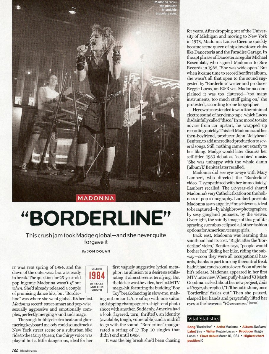 madonnalicious tour spoiler free edition US Magazines Blender