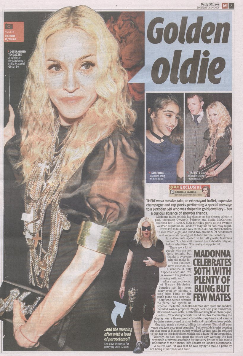 madonnalicious - tour spoiler free edition: UK Press Daily Mirror