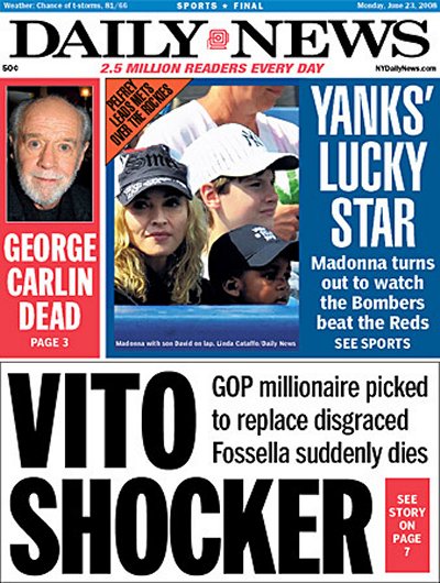 New York Daily News Cover