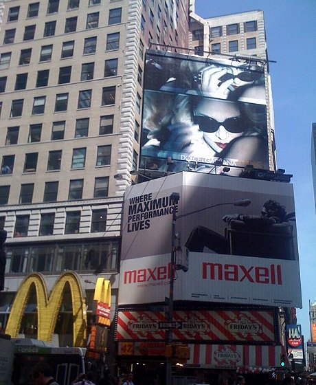 new york times square billboard. MDG Billboard in Times Square