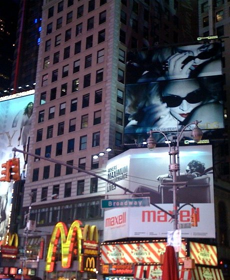 new york times square billboard. MDG Billboard in Times Square