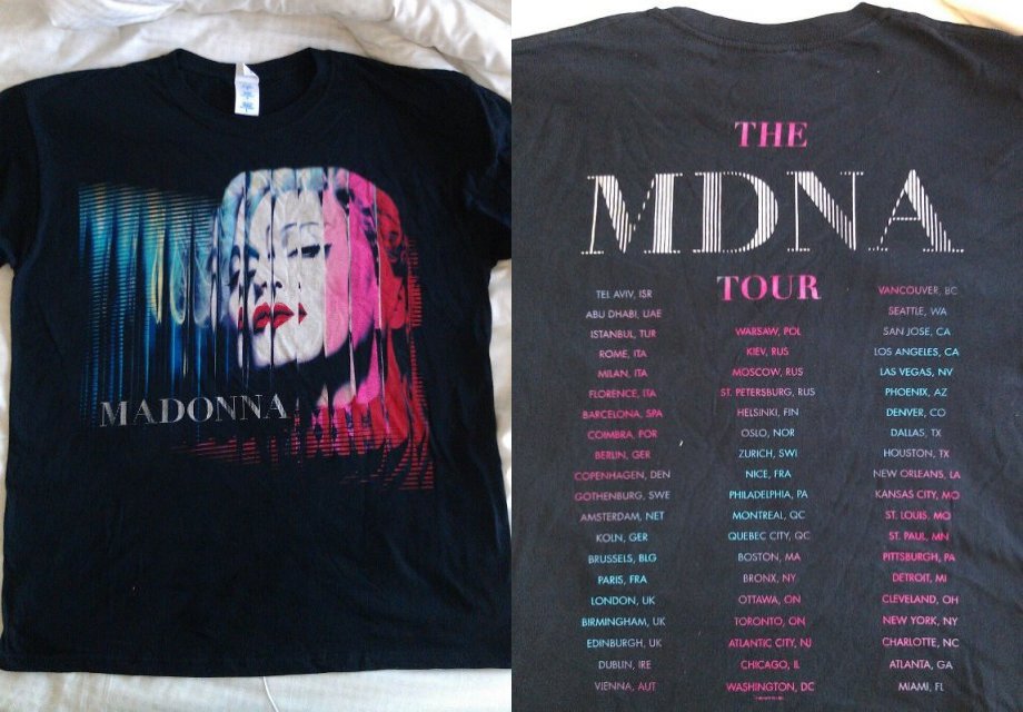 Madonna T Shirt Rouge Confessions Tour Nouveau Officiel Homme 